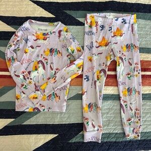 Unicorn Print Kids Pajamas